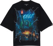 Cult of Individuality Big Apple Oversize Graphic T-Shirt