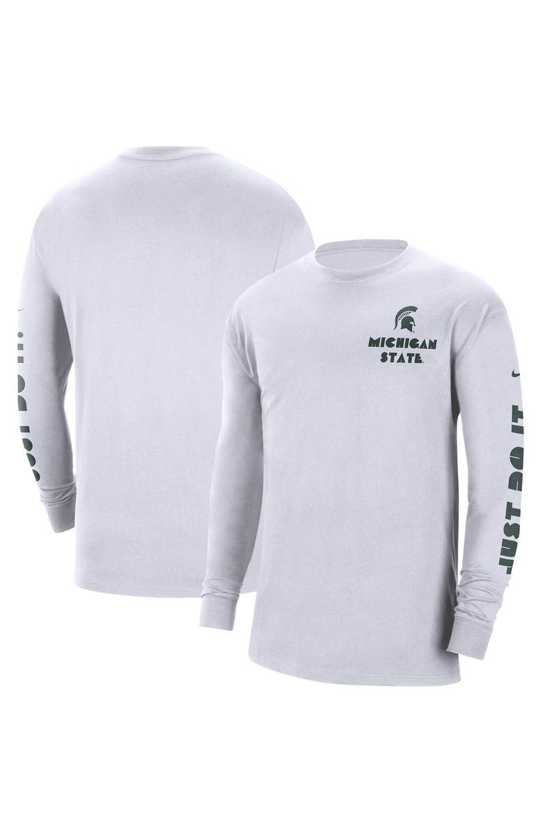 Nike Men's Nike White Michigan State Spartans Heritage Max 90 Long Sleeve T-Shirt, Main, color, White