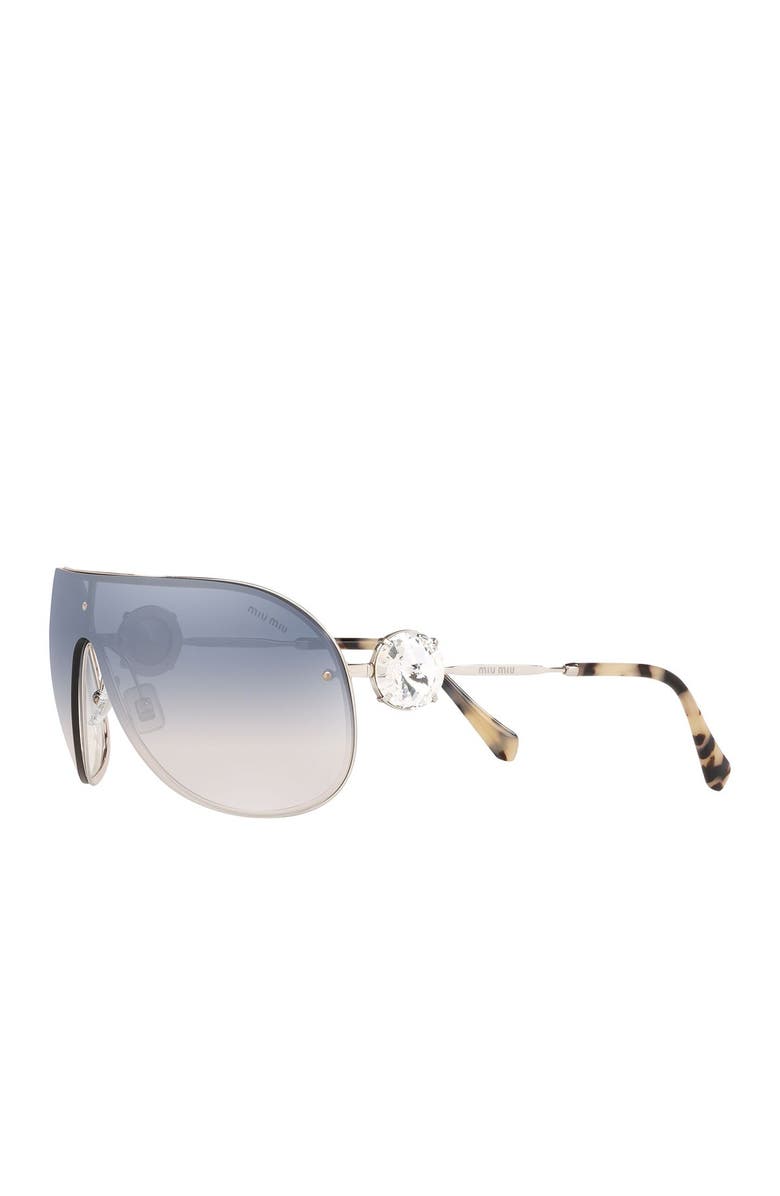 Miu Miu Pilot Sunglasses, Alternate, color, Silver