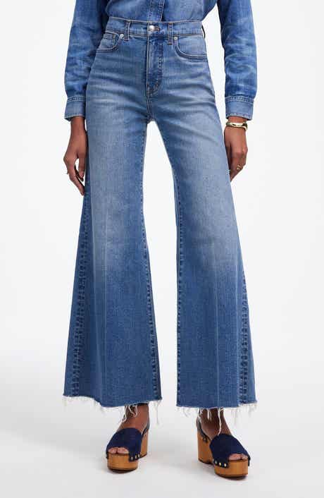 Madewell Flared Wide Leg Crop Jeans