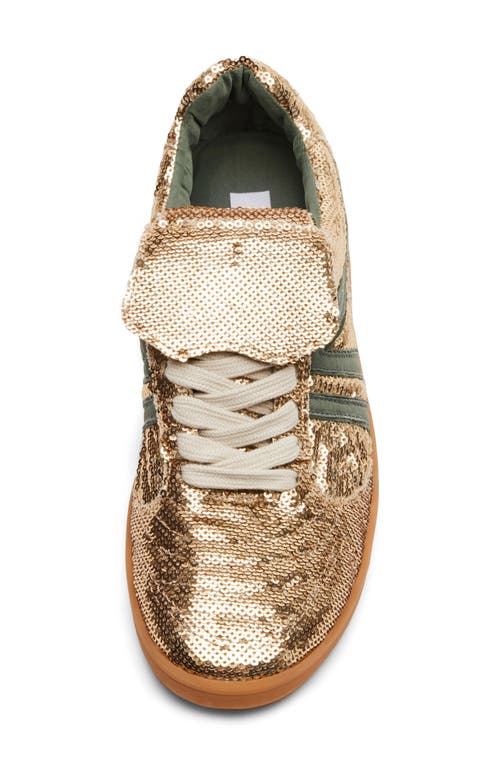 Steve Madden Madrid Sequin Sneaker In Gold Sequin