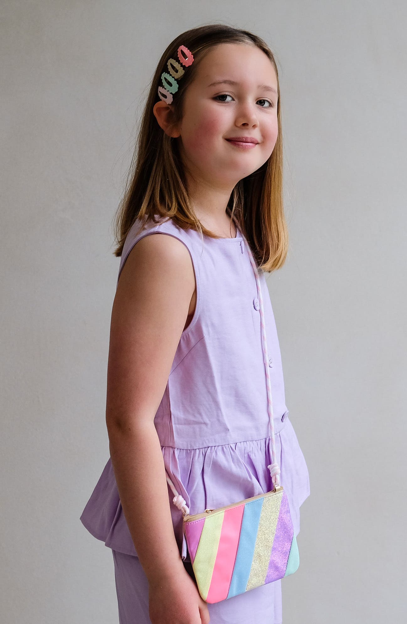 Mimi & Lula Kids' Stripe Crossbody Bag, Alternate, color, Pink