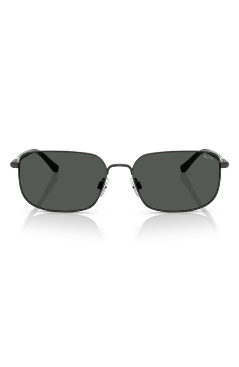 58mm Rectangle Sunglasses