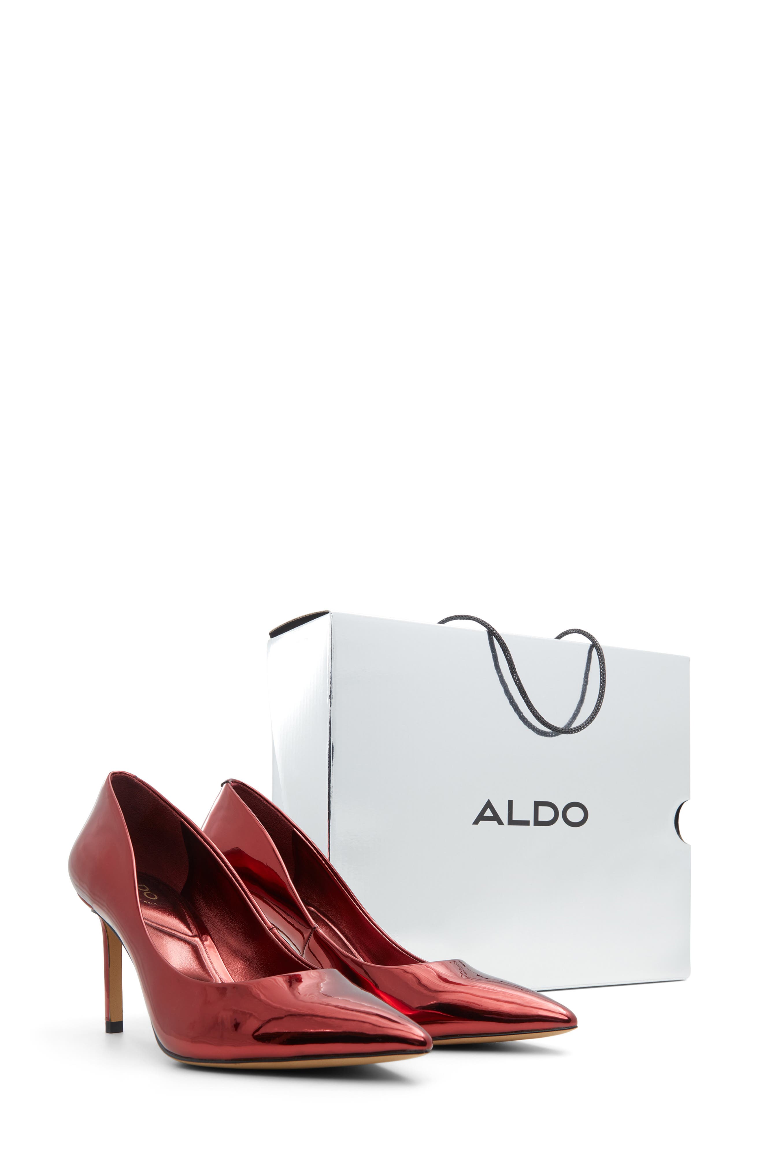 ALDO Stessy Mid Pointed Toe Pump, Alternate, color, Other Red