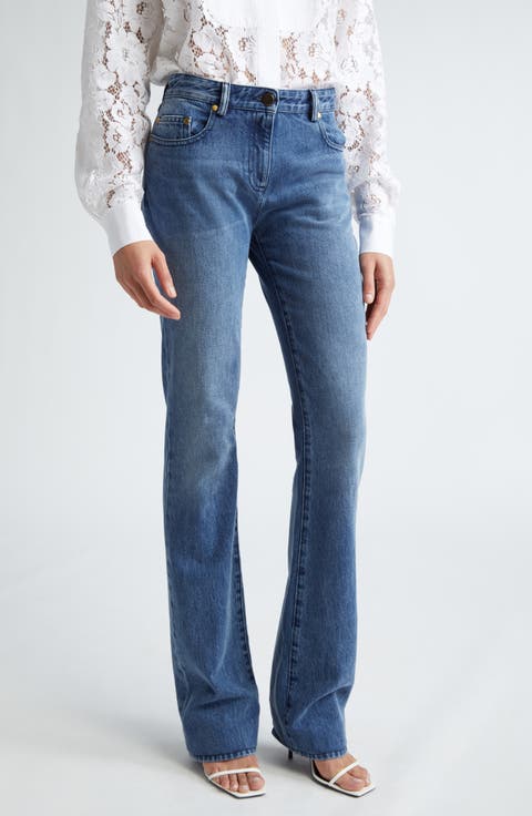パンツ MICHAEL KORS Women Straight Pants MF330HRENX 409 Blue Crepe Wide-Leg Pants | Michael Kors [US]