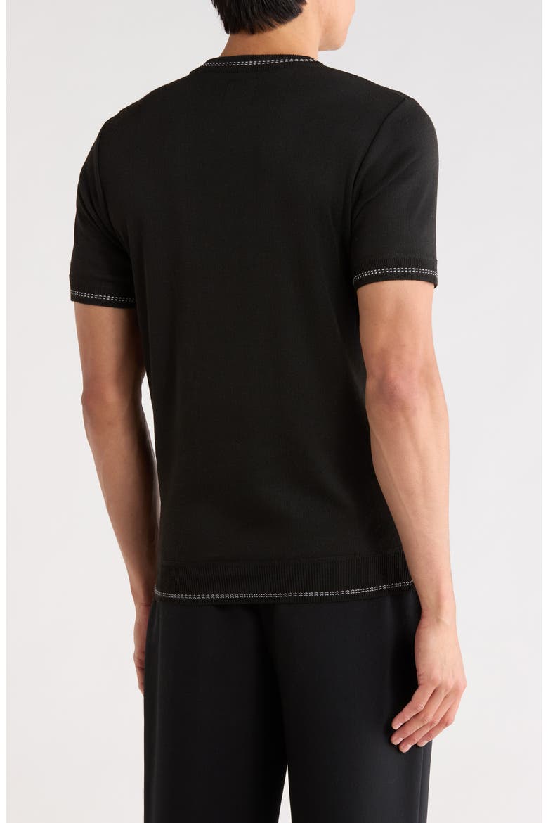 Crewneck Knit Sweater, Alternate, color, BLACK