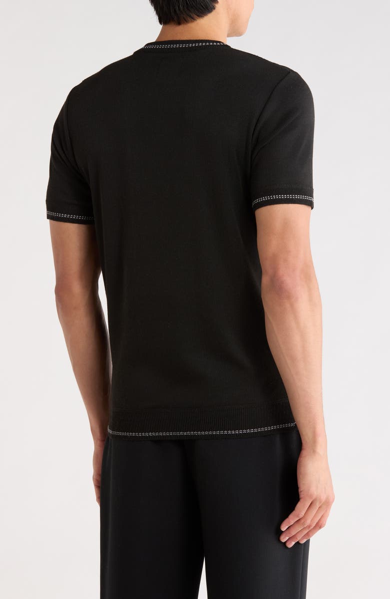 TOM BAINE Crewneck Knit Sweater, Alternate, color, Black