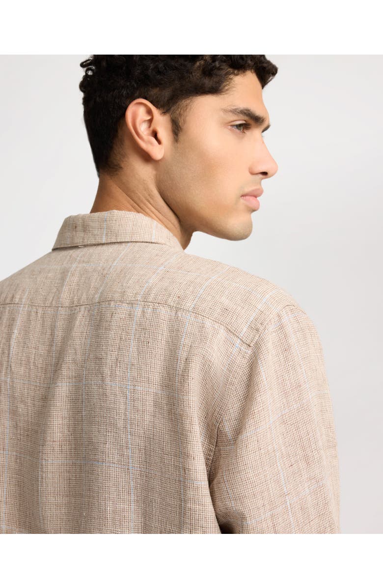 Onia Linen Long Sleeve Shirt, Alternate, color, Brown Multi