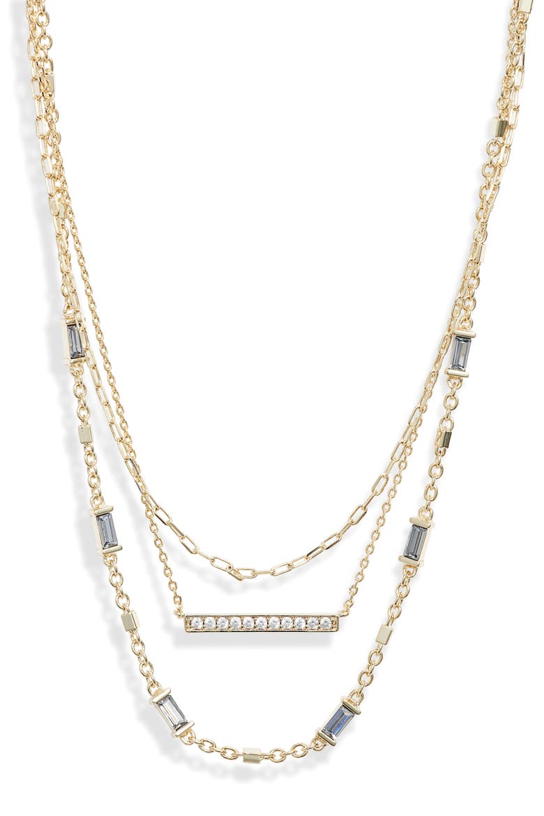 Addison Layered Necklace, Main, color, GOLD METAL