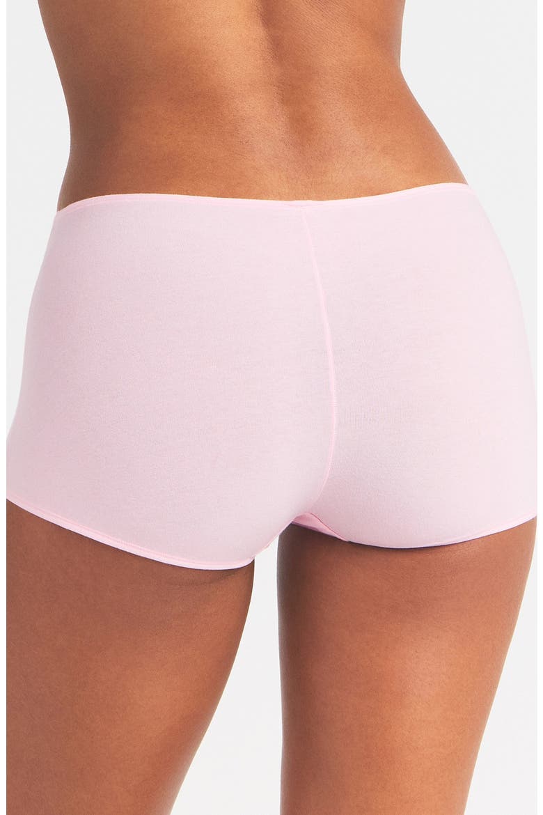 Everyday Cotton Boyshorts, Alternate, color, PEONY