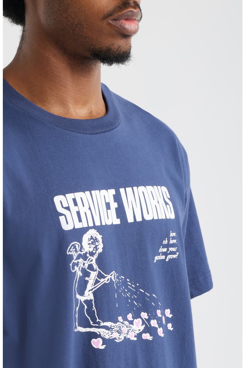 Garden Graphic Organic Cotton T-Shirt, Alternate, color, NAVY