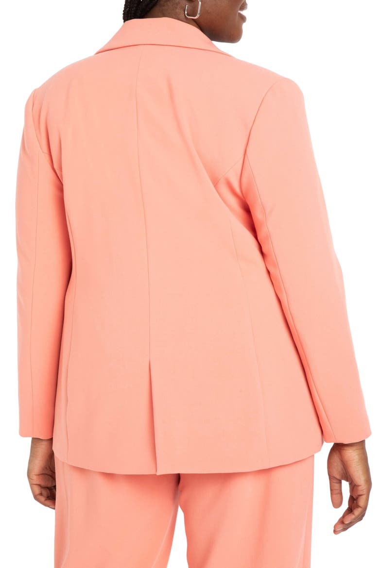 Coral One-Button Blazer, Alternate, color, SALMON