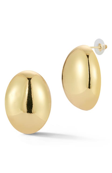 Oval Stud Earrings