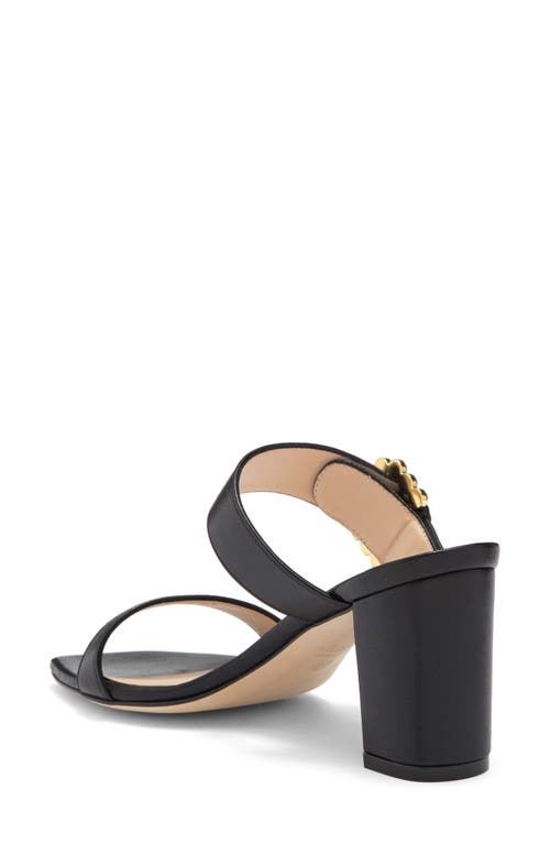 Stuart Weitzman Piper 75 Block Sandal In Black