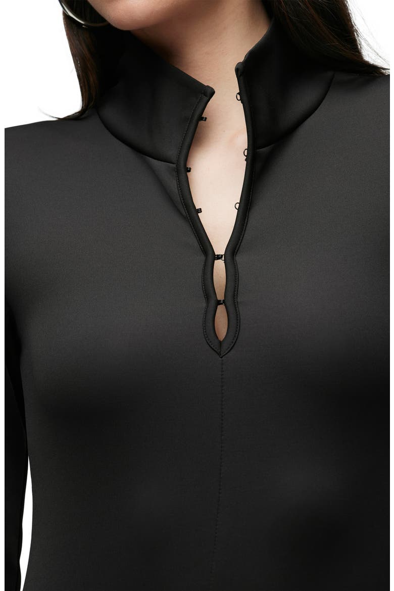 Long Sleeve Bodysuit, Alternate, color, BLACK
