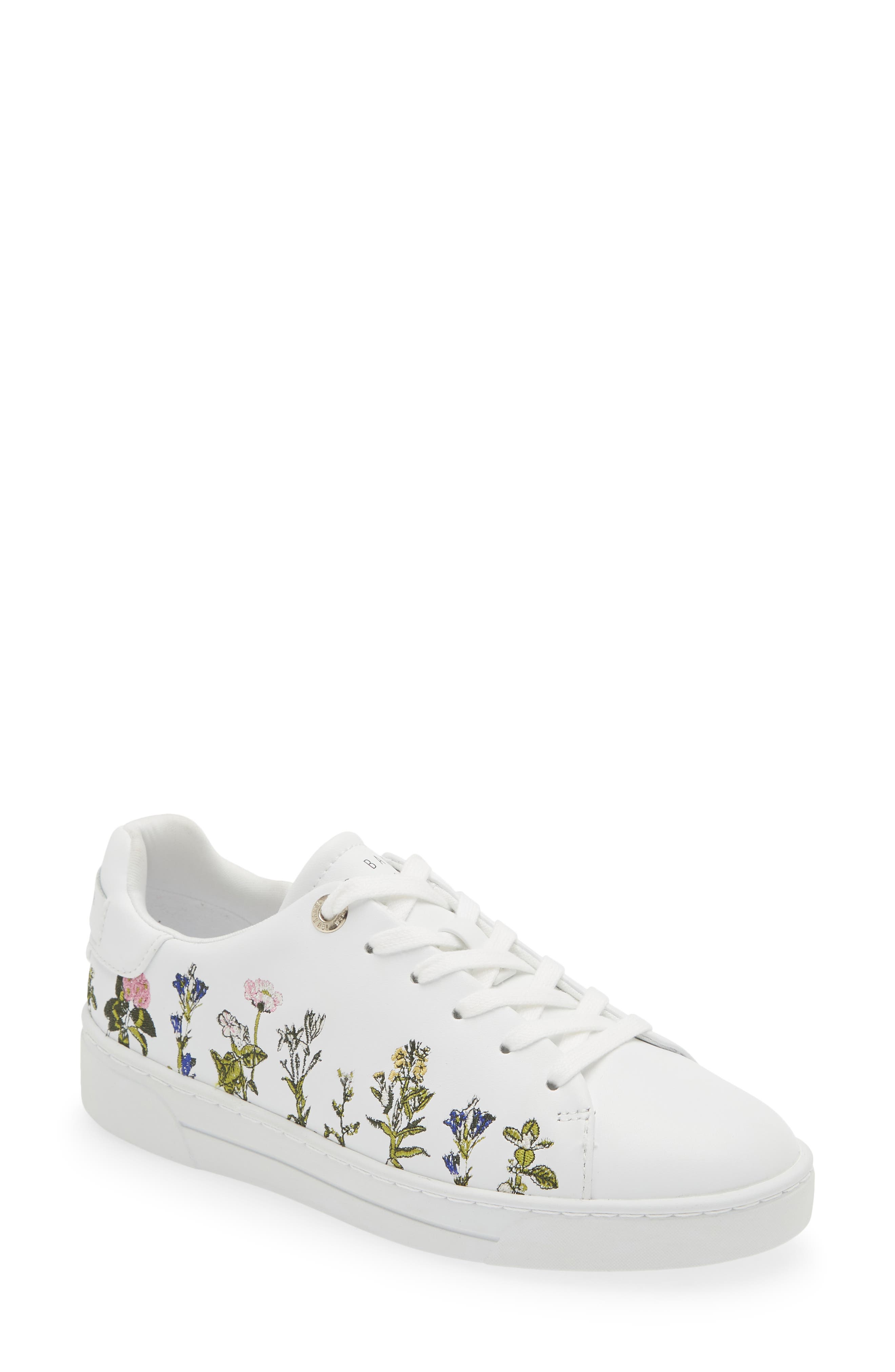 Ted Baker London Acea Bouquet Embroidred Sneaker, Main, color, 