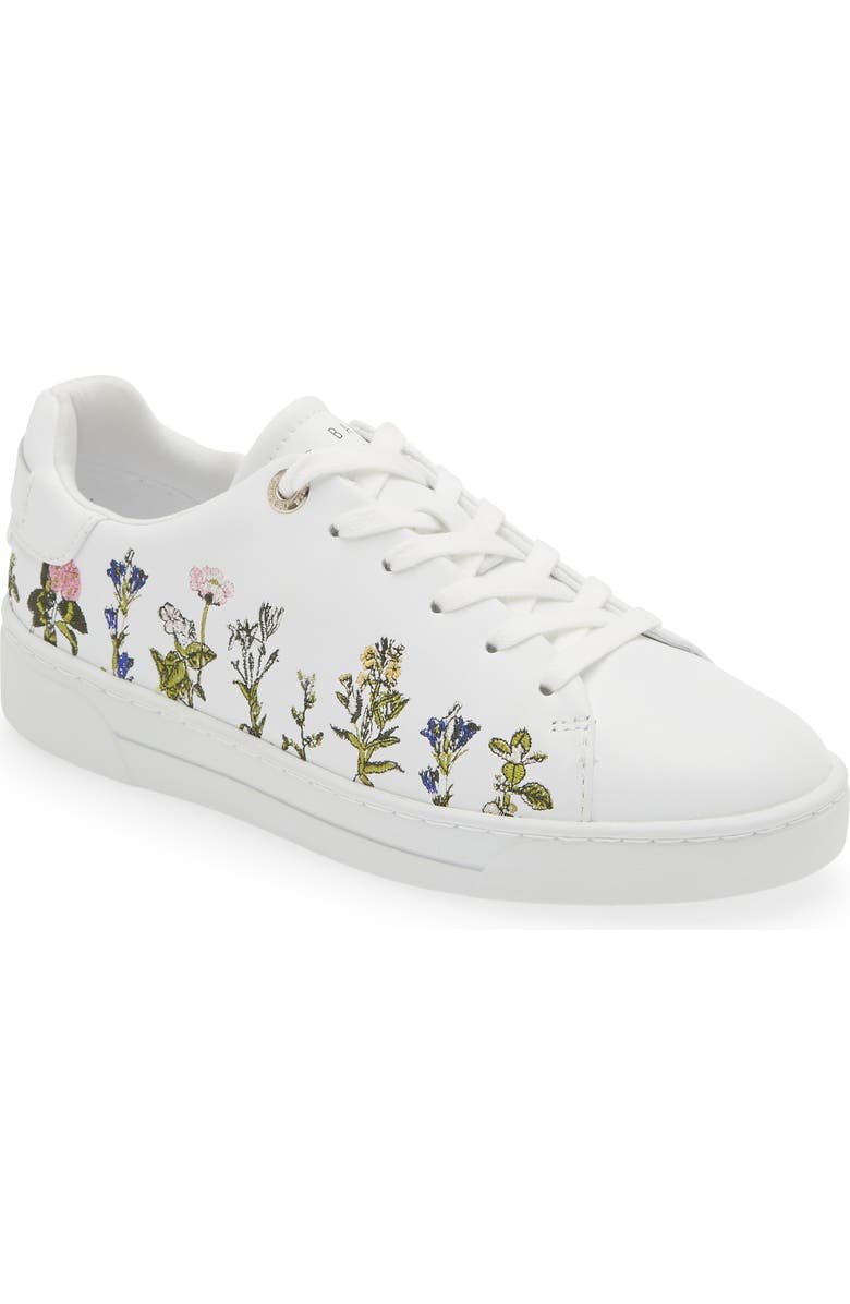 Ted Baker London Acea Bouquet Embroidred Sneaker, Main, color,