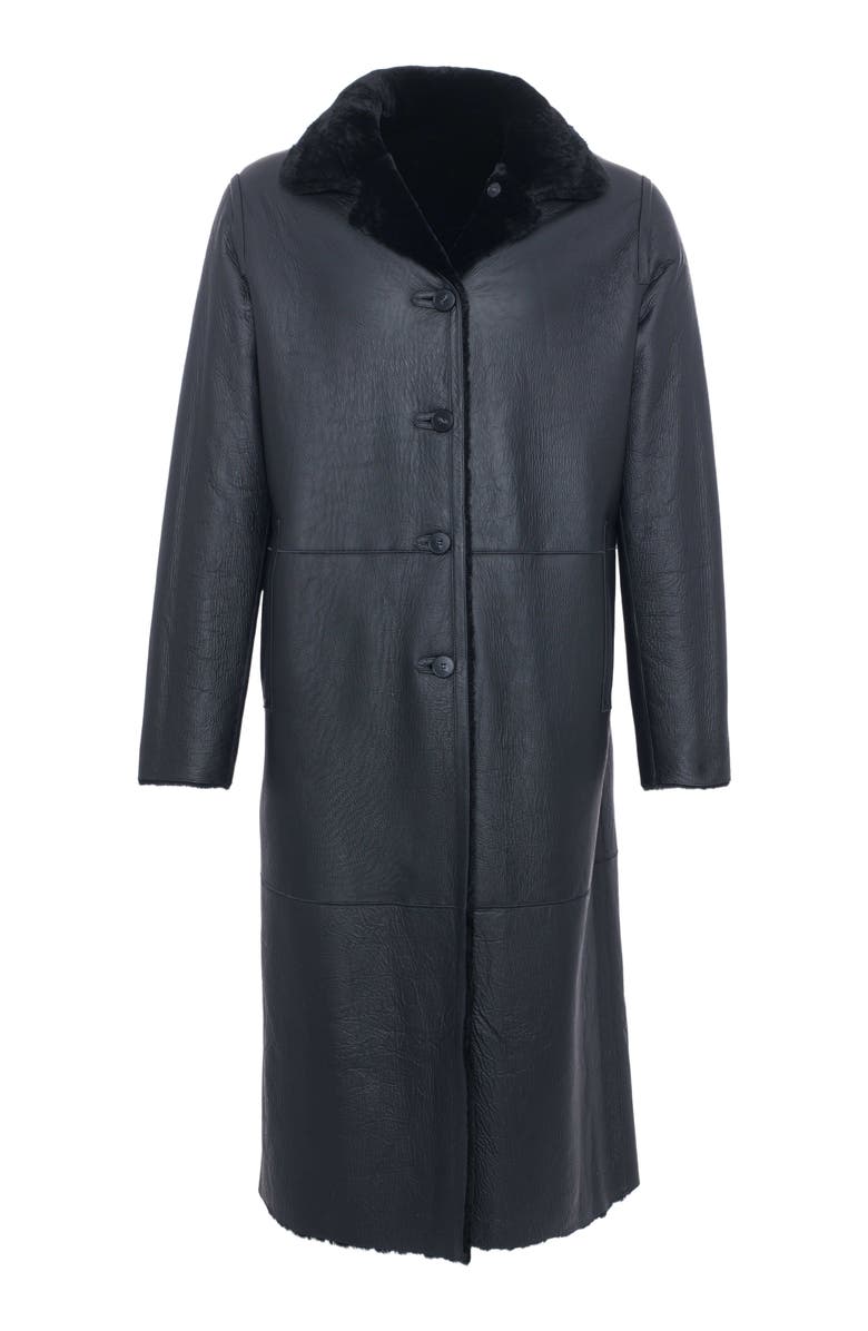 GORSKI Reversible Select Shearling Lamb Coat, Alternate, color, Black