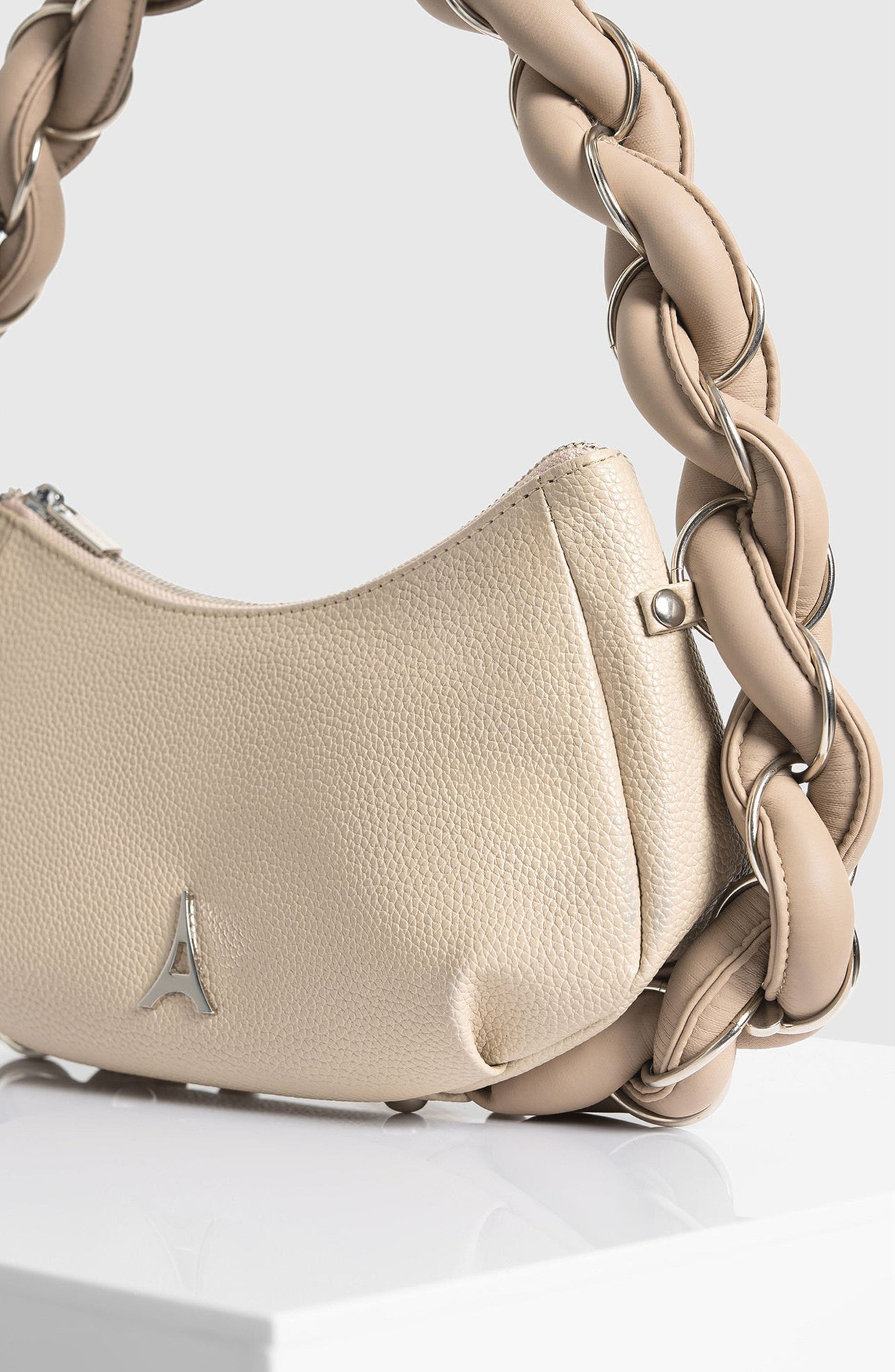 Manière De Voir Somme Leather Handbag, Alternate, color, Beige
