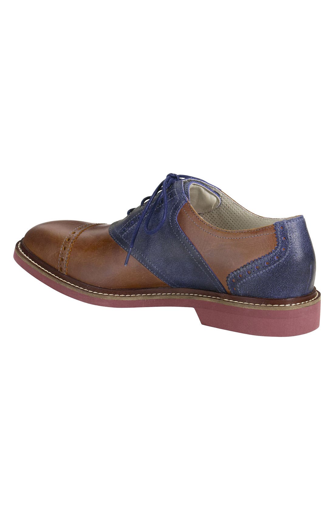 'Air Franklin' Saddle Oxford, Alternate, color, BOURBON/OCEAN SUEDE