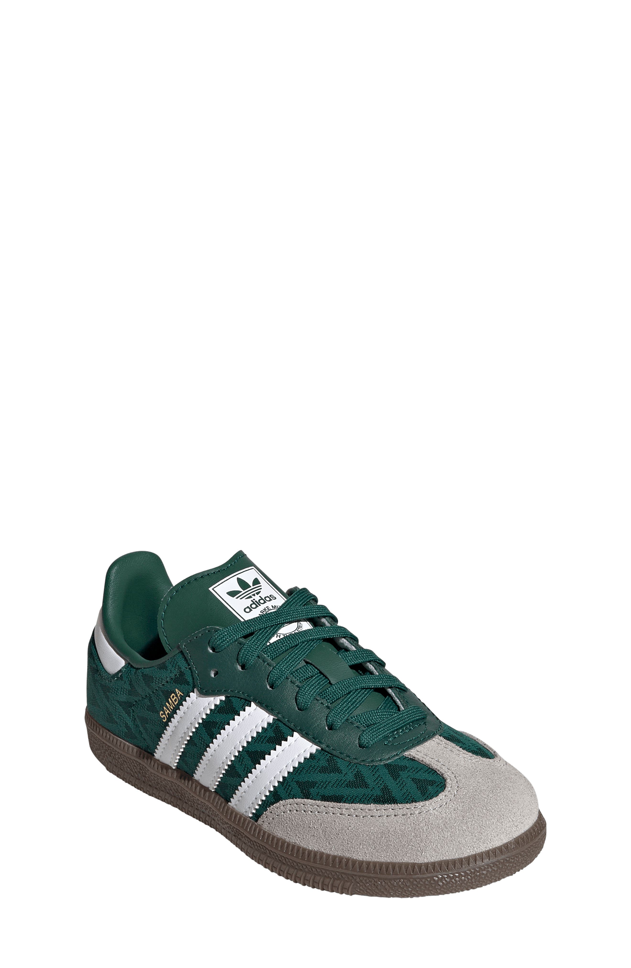 adidas Kids' Samba OG Sneaker, Main, color, Green/ White/ Gum