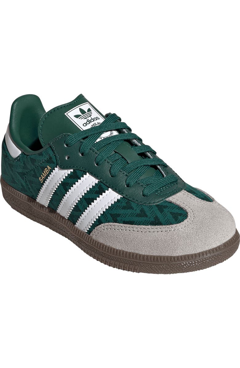 adidas Kids' Samba OG Sneaker, Main, color, Green/ White/ Gum