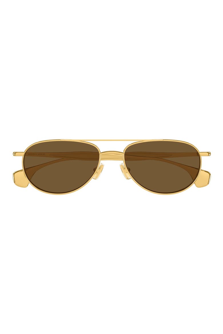 56mm Geometric Sunglasses, Main, color, GOLD