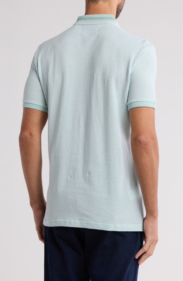 Original Penguin Tipped Cotton Contrast Collar Polo, Alternate, color, Blue Haze