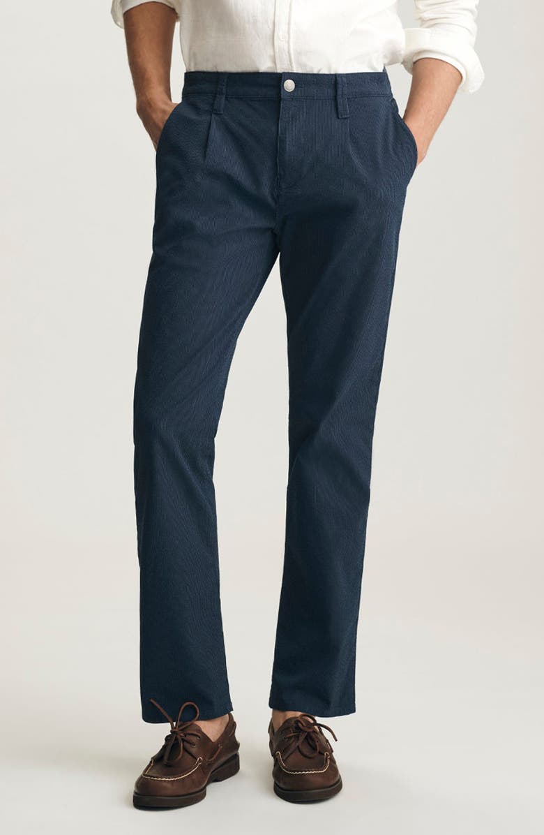 Mavi Jeans <p>Will Pleated Cotton Blend Pants</p>, Main, color, Navy Stripe Seersuck