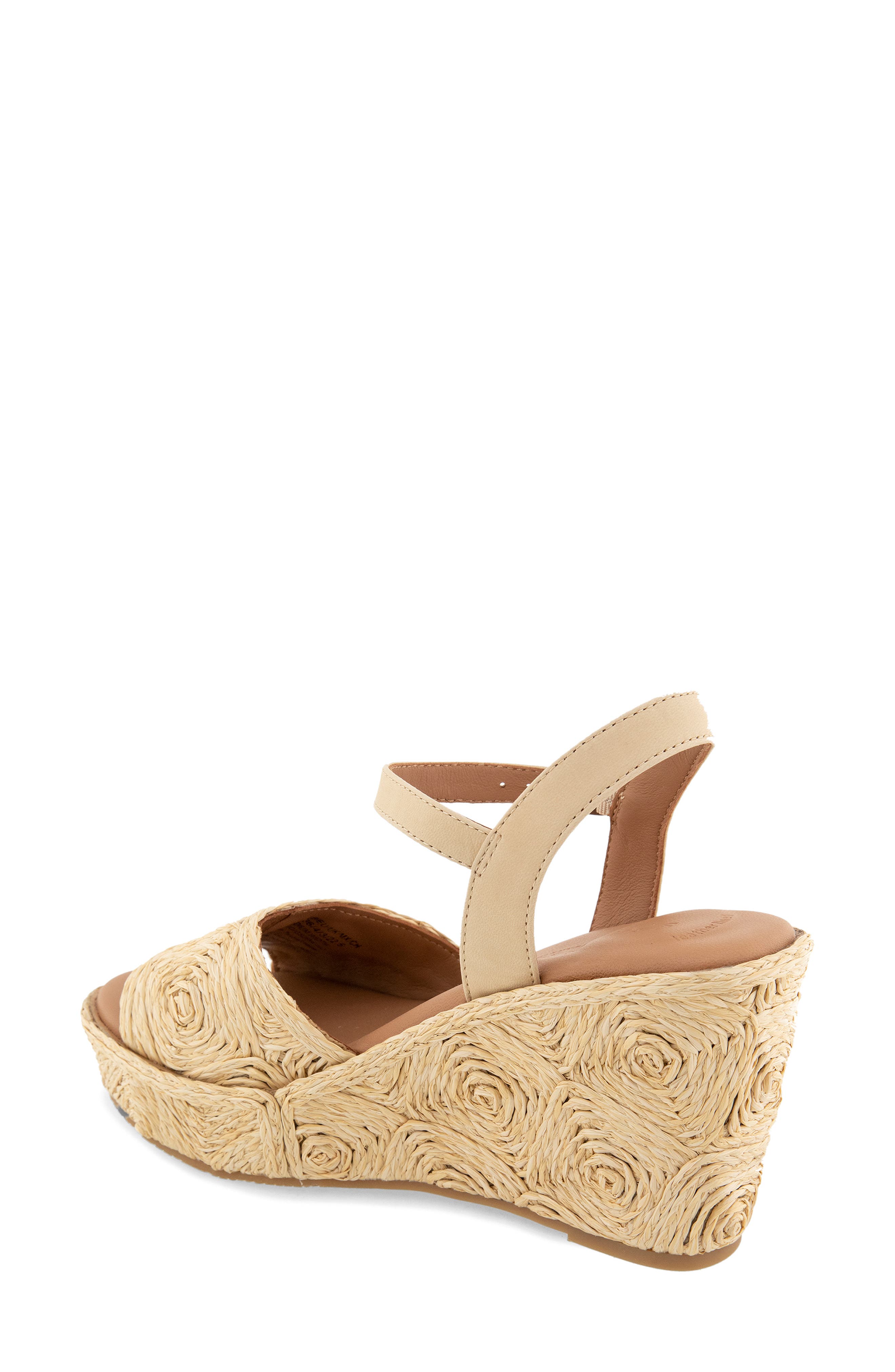Nevio Ankle Strap Platform Wedge Sandal, Alternate, color, NATURAL RAFFIA