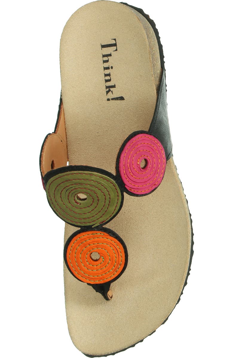 Think! Julia Circles Flip Flop, Alternate, color, Black/ Kombi