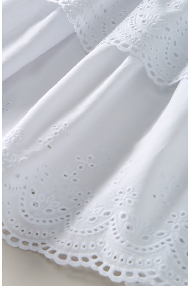 Kids' Eyelet Midi Dress, Alternate, color, WHITE