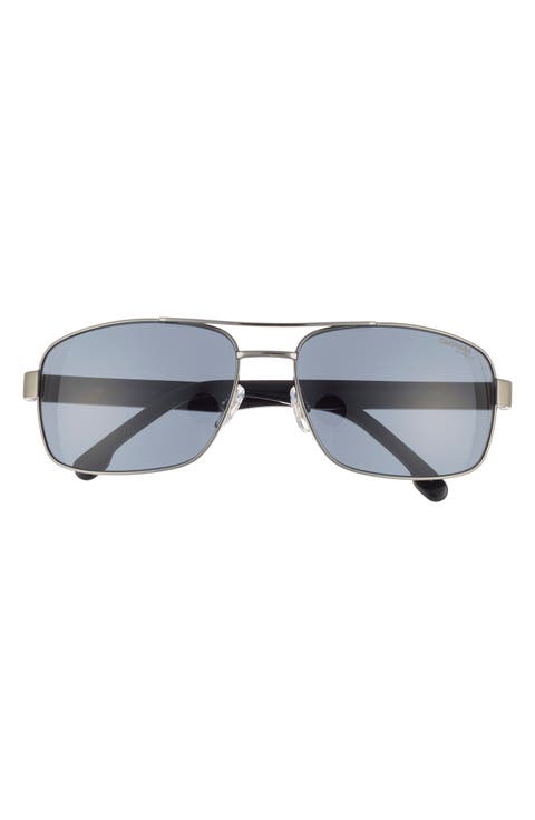 61mm Gradient Polarized Aviator Sunglasses
