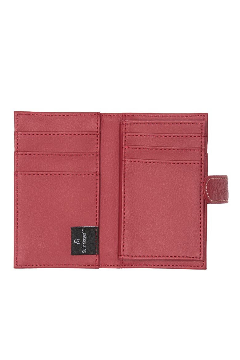 Leather RFID Bifold Wallet, Alternate, color, 05N-RED