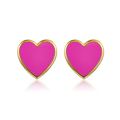 Anna Zuckerman Petit Love Studs In Pink