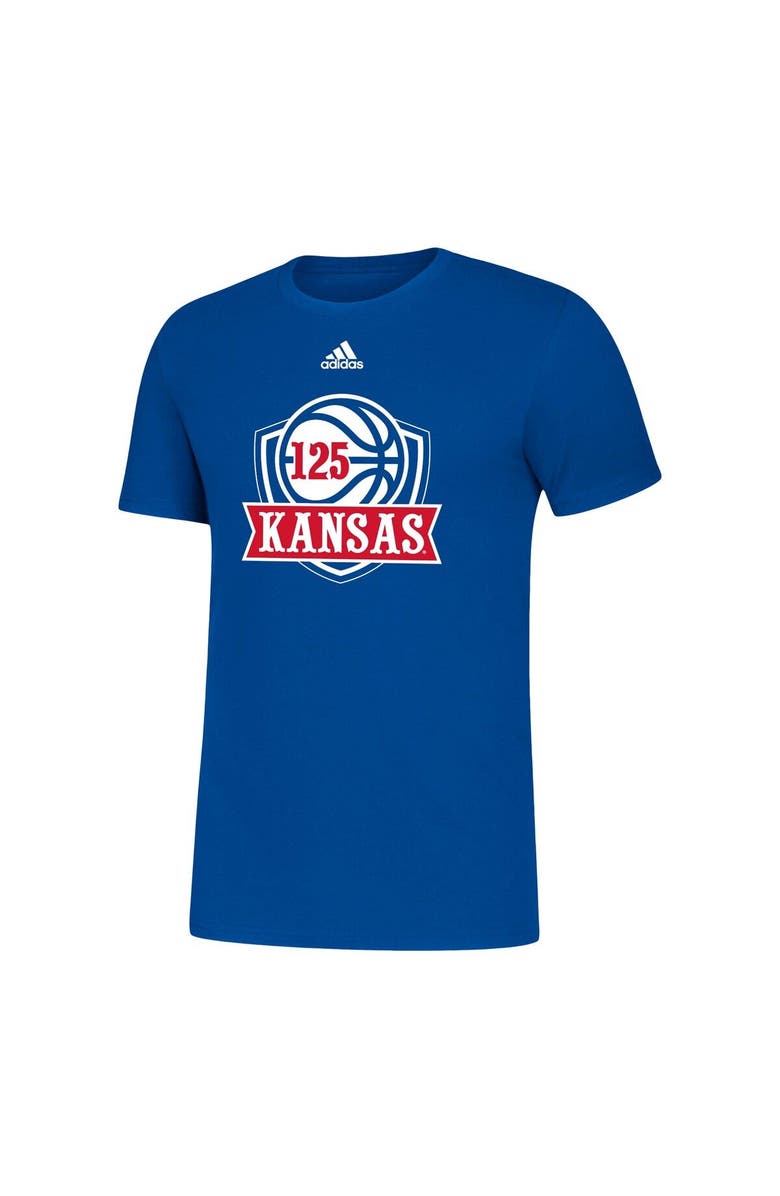 adidas Men's adidas Royal Kansas Jayhawks 125th Season Basketball Amplifier T-Shirt, Alternate, color, Royal