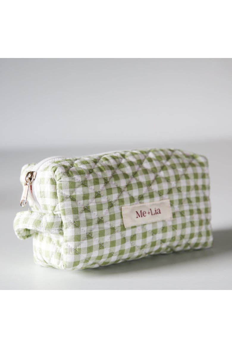 Make-up Pouch - Small, Alternate, color, Gingham Matcha