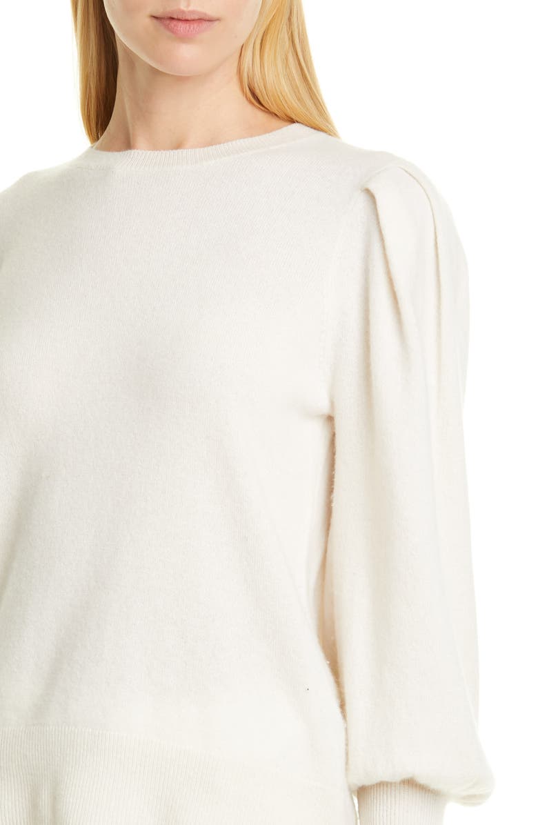 Simkhai Jonathan Simkhai Puff Sleeve Cashmere Sweater, Alternate, color, 