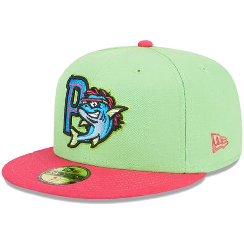 Men's New Era Green Pensacola Blue Wahoos Theme Nights Pensacola Mullets Alternate 2 59FIFTY Fitted Hat