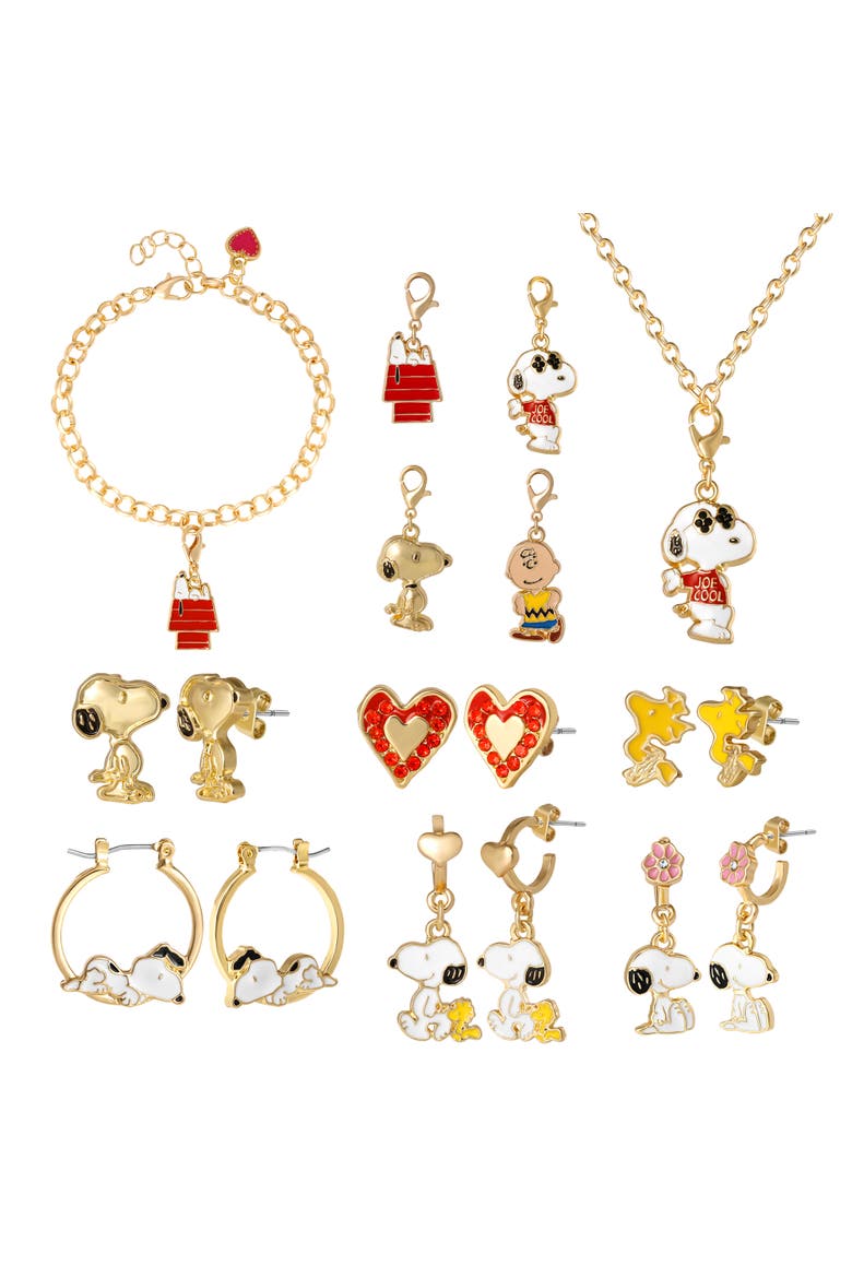 Snoopy Advent Calendar 12-Piece Jewelry Set, Alternate, color, Multicolor