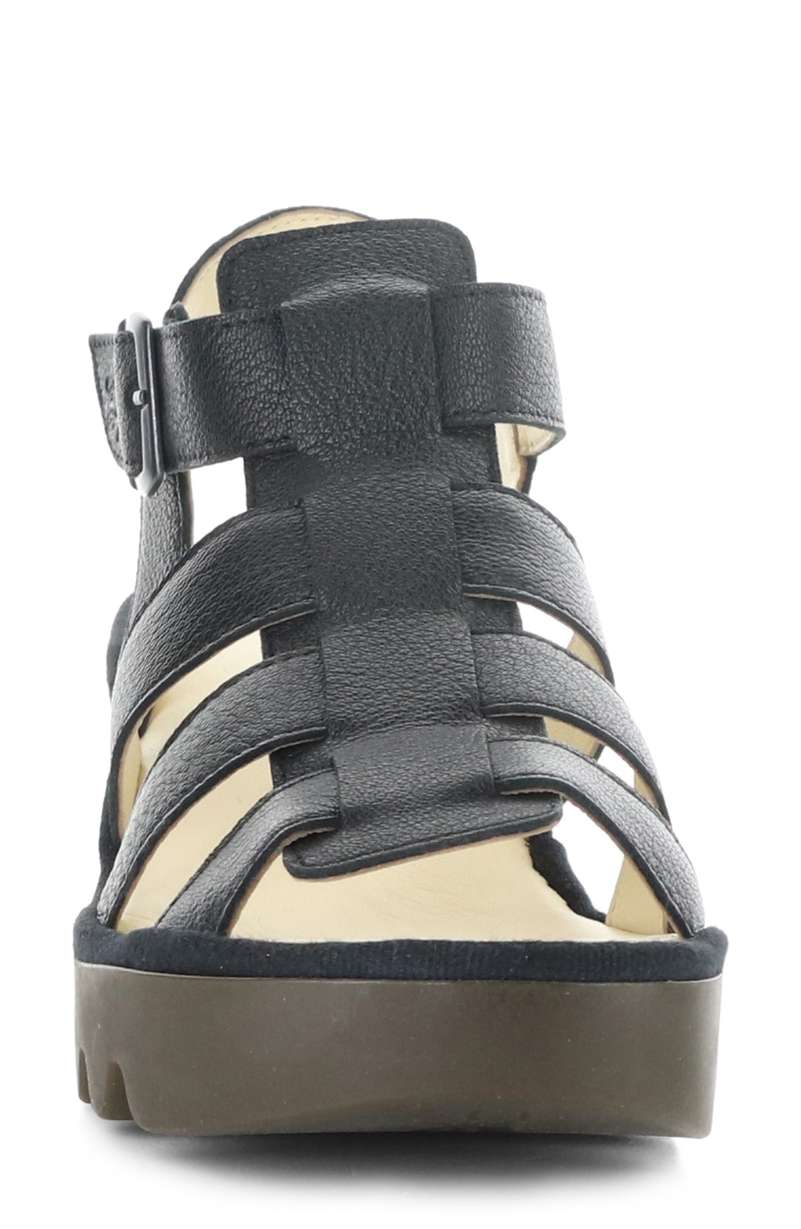 Fly London Lug Sole Sandal, Alternate, color, Black