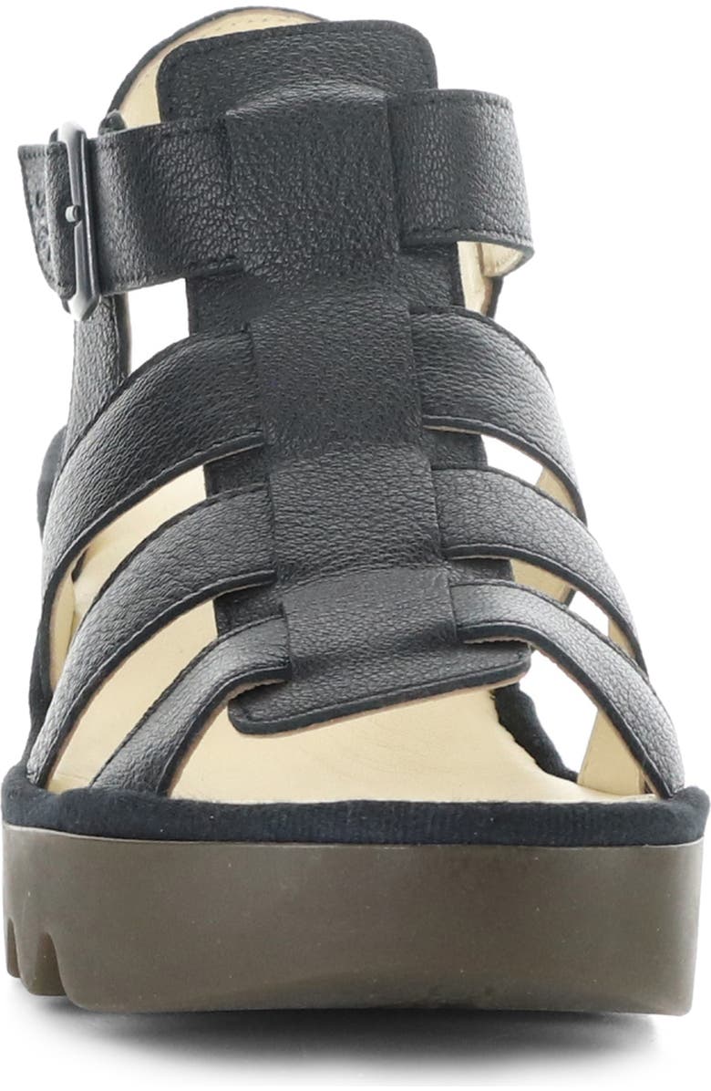 Fly London Lug Sole Sandal, Alternate, color, Black