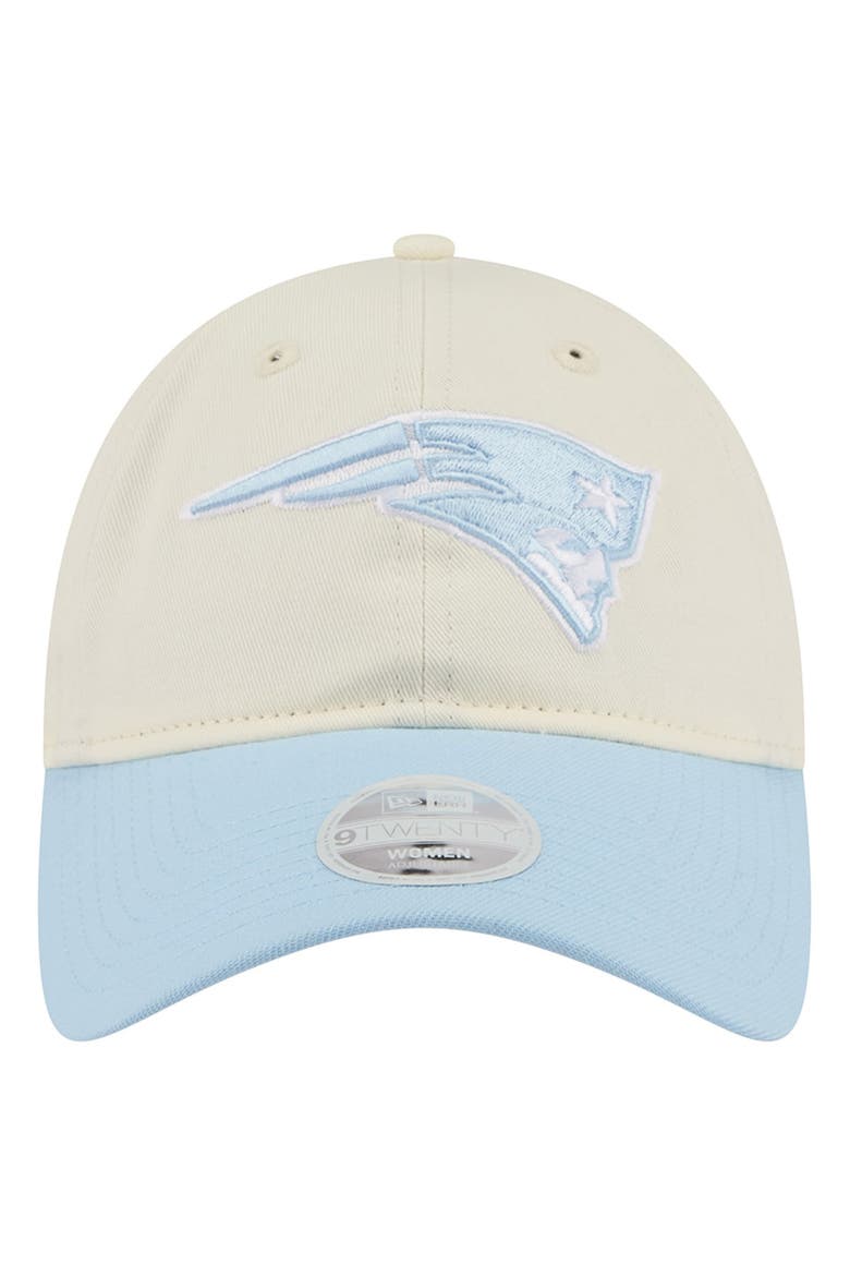 Women's New Era Cream/Coastal Blue New England Patriots 9TWENTY Adjustable Hat, Alternate, color, Cream