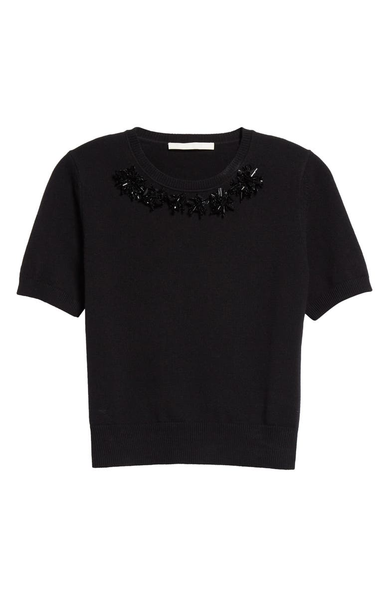 Jason Wu Collection Beaded Detail Wool & Cashmere Sweater, Alternate, color, 