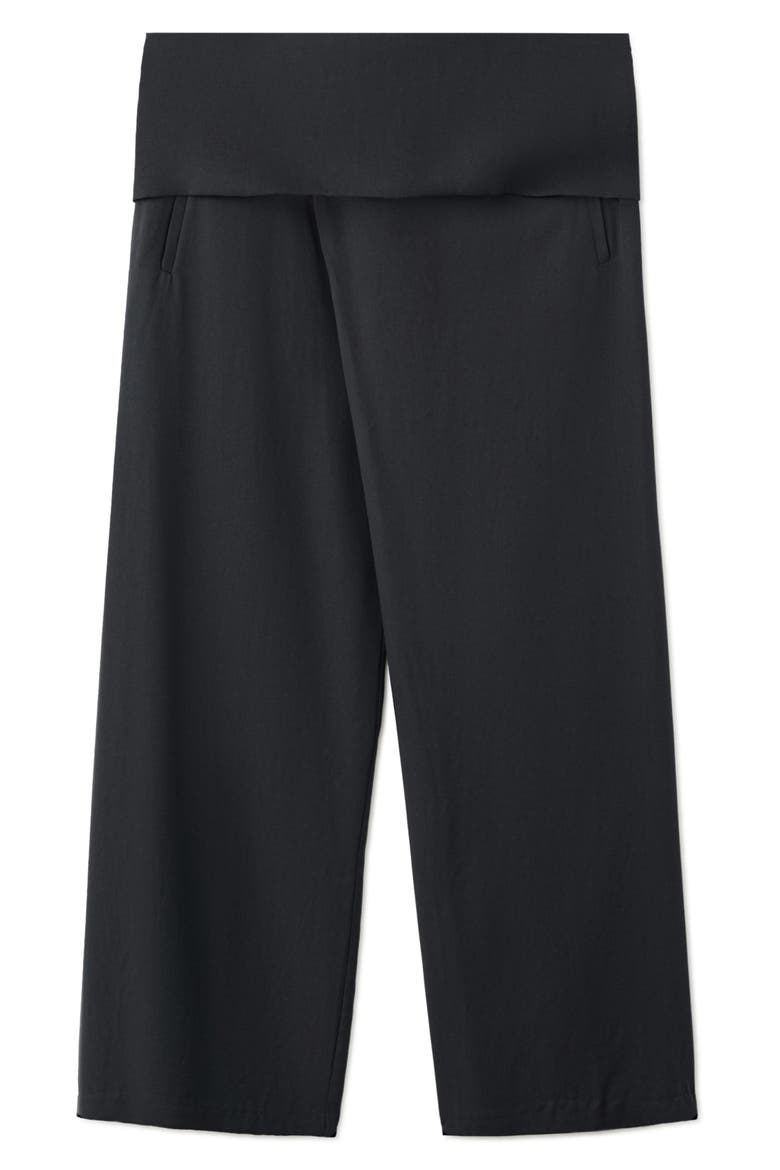 Foldover Straight Leg Pants, Main, color, CHARCOAL