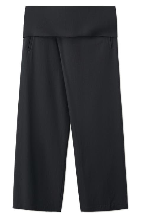 Foldover Straight Leg Pants