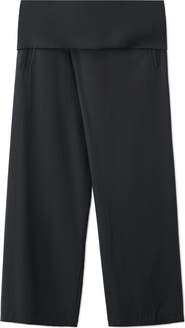MANGO Foldover Straight Leg Pants