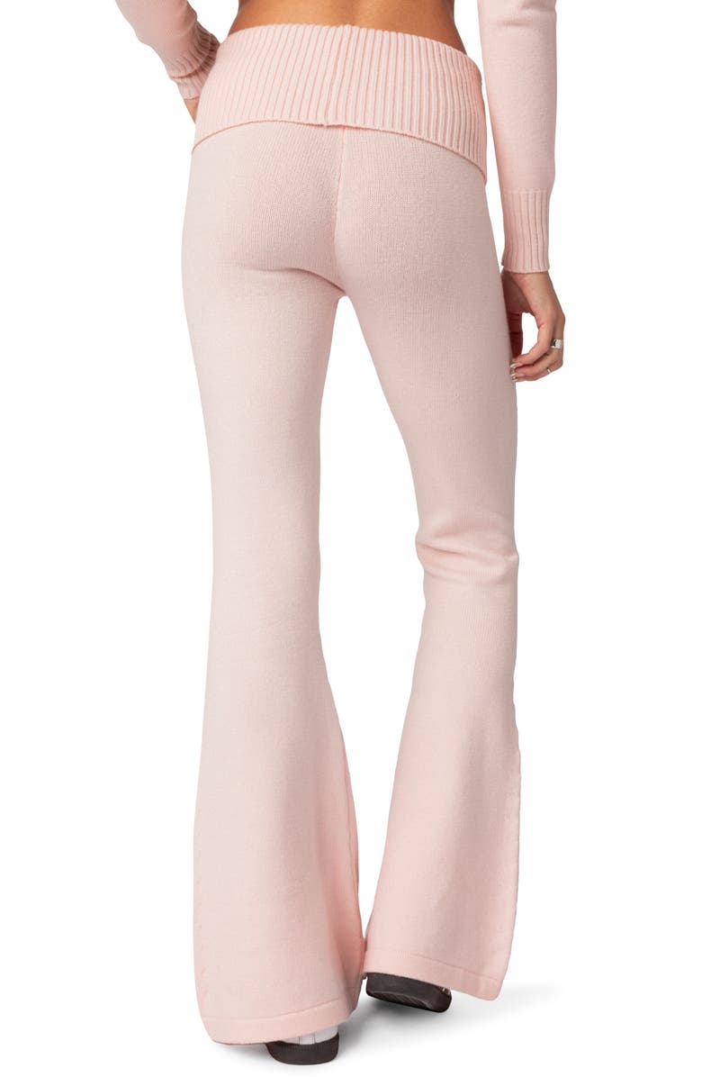 EDIKTED Desiree Low Rise Knit Flare Pants, Alternate, color, 