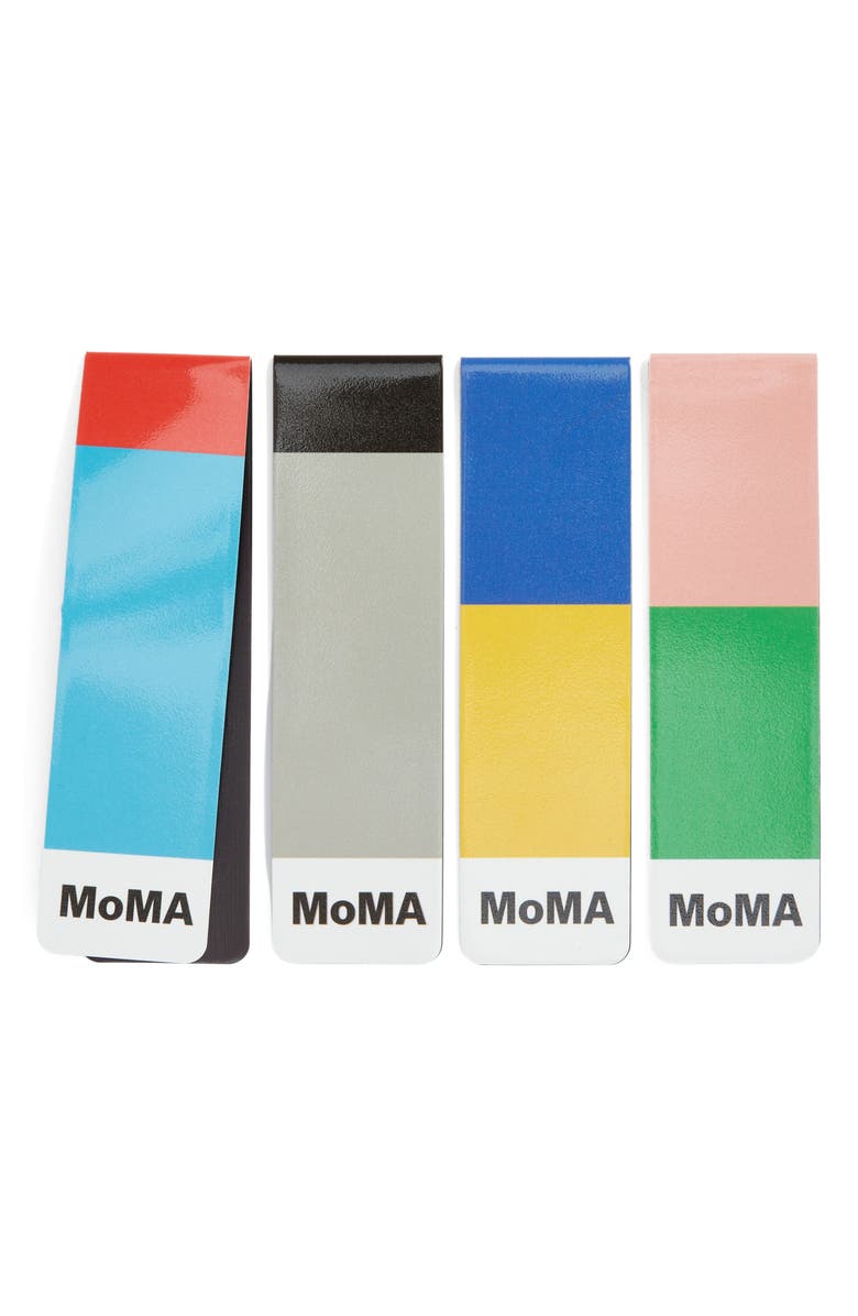MoMA Assorted Set of 4 Magnetic Bookmarks, Main, color,