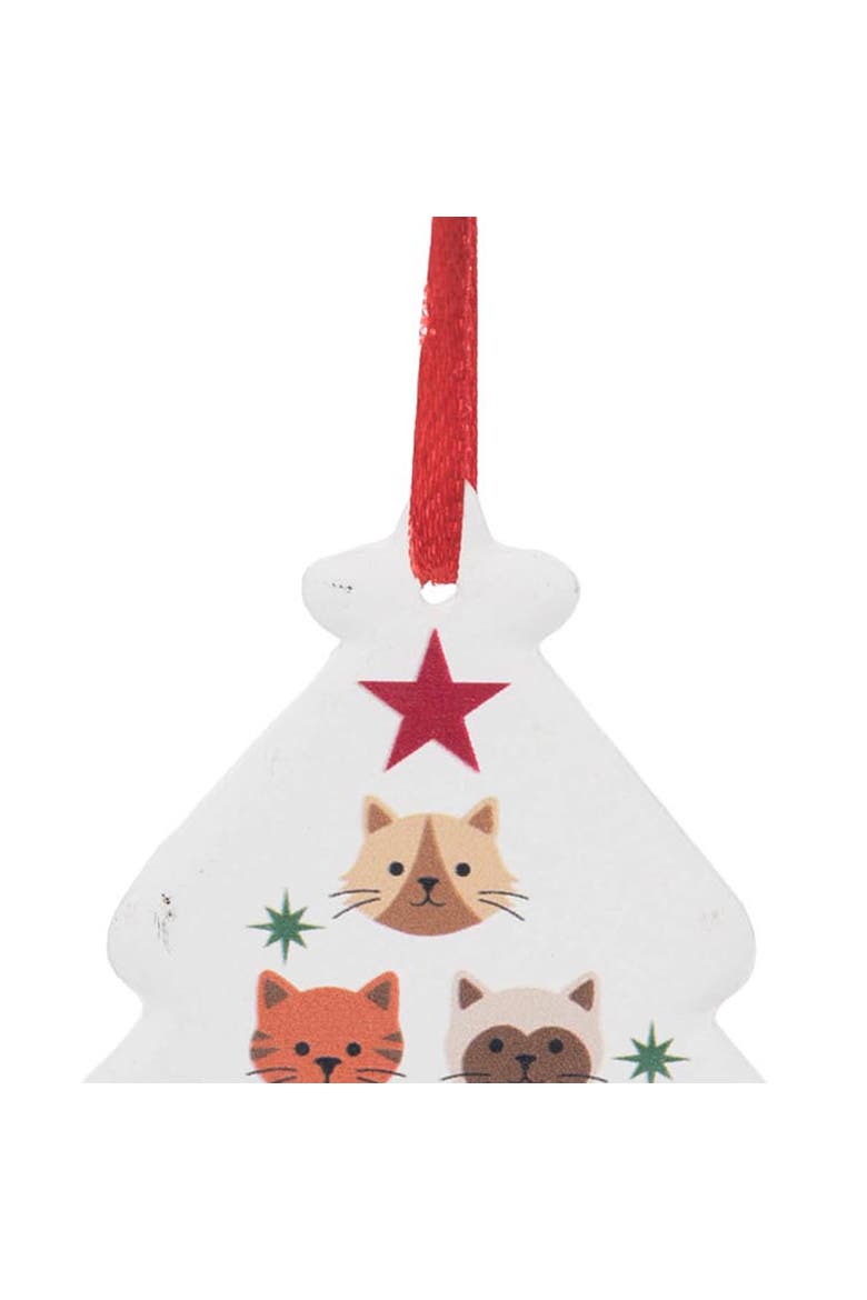 Cat Tree Christmas Tree Ornament, Alternate, color, Orange